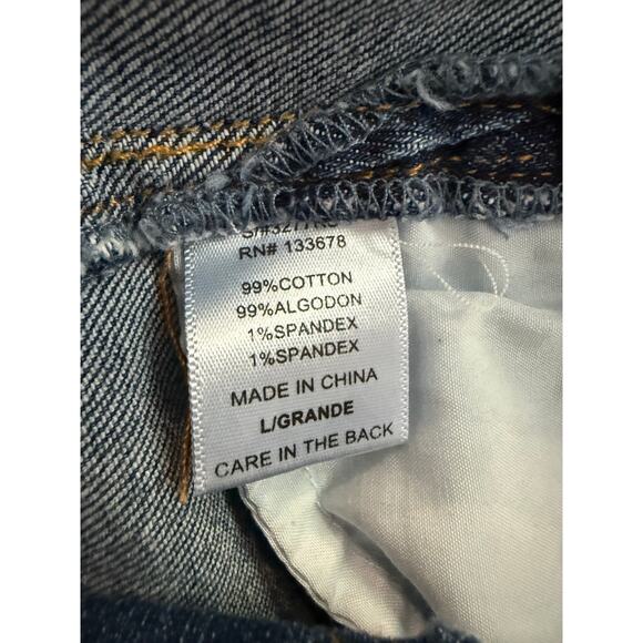 Love Tree‎ Denim Short-all Bib Shorts Distressed Utility Cowgirl- Large - Picture 6 of 7